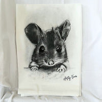 Little Grey Mouse Flour Sack Towel