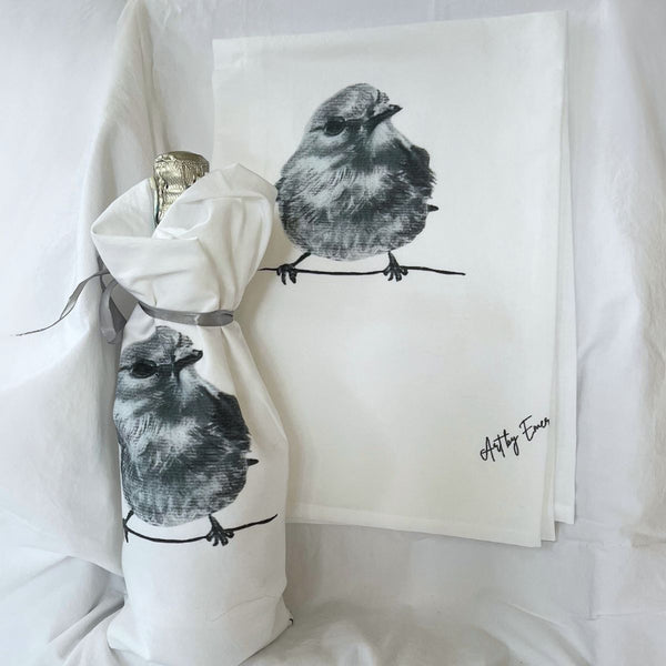 Bluebird flour sack towel
