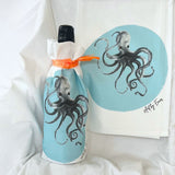 two octopus drawing towels 