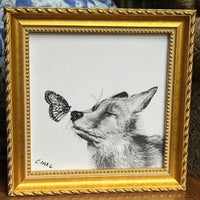 Butterfly Kiss Gold Frame Giclee Print