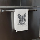 Little Grey Mouse on Flour Sack Towel