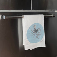 octopus drawing on a flour sack towel