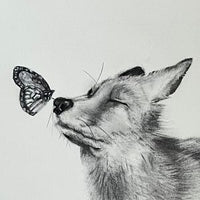 Butterfly Kiss Gold Frame Giclee Print