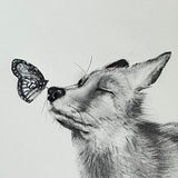 Butterfly Kiss Gold Frame Giclee Print